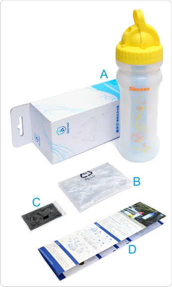 康米爾PB01應急凈水壺彩盒包裝明細