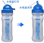 康米爾PB01應急凈水杯水咀蓋開和關的狀態